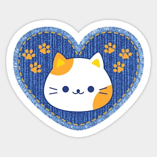 Cat heart Sticker